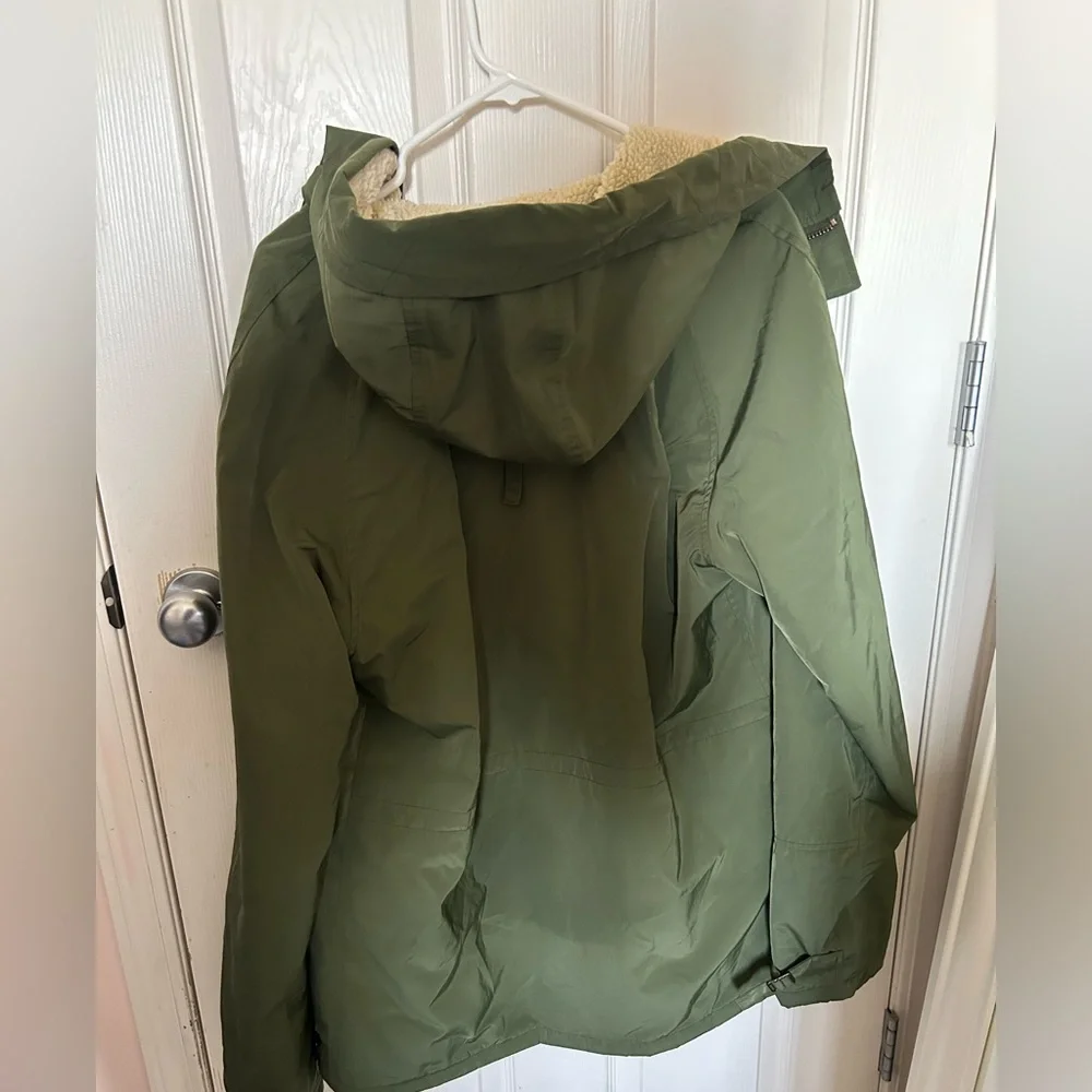Scotch & Soda Olive Hooded Raincoat - Picture 6 of 8